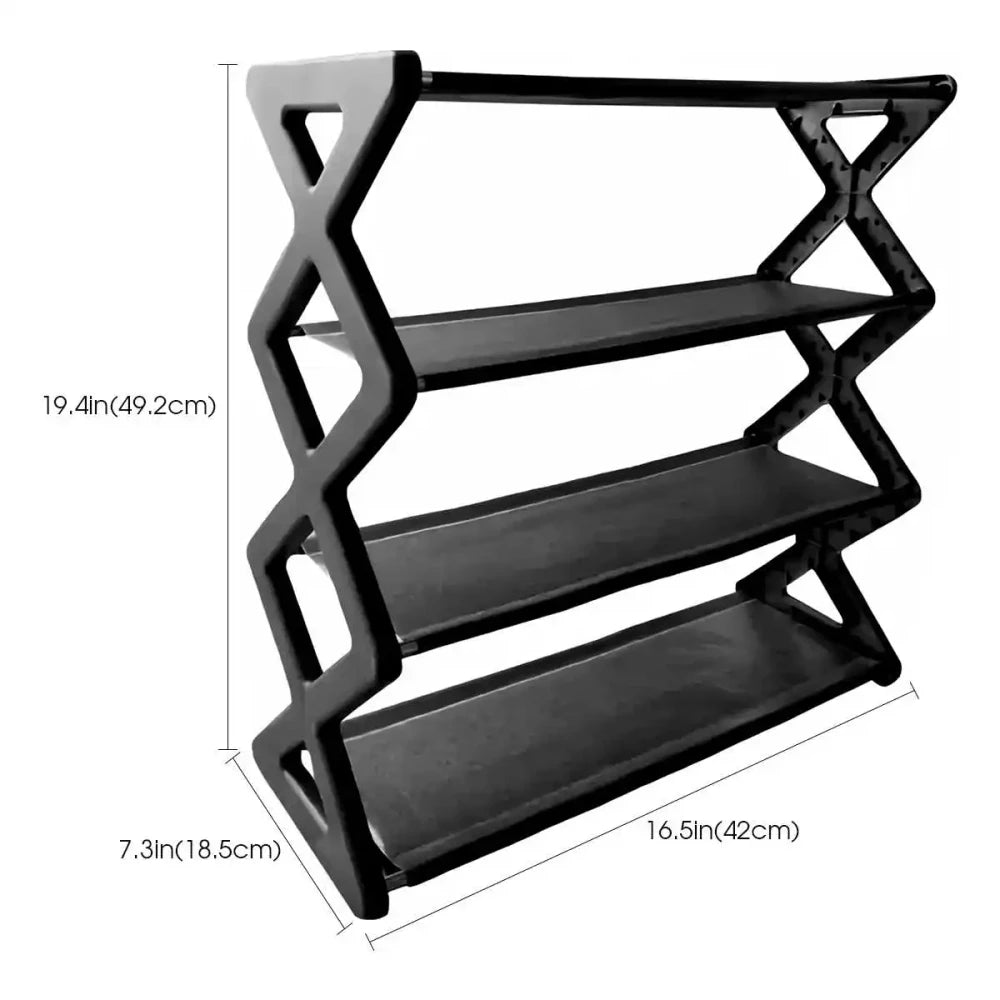 4-Tier X-Type Shoe Rack