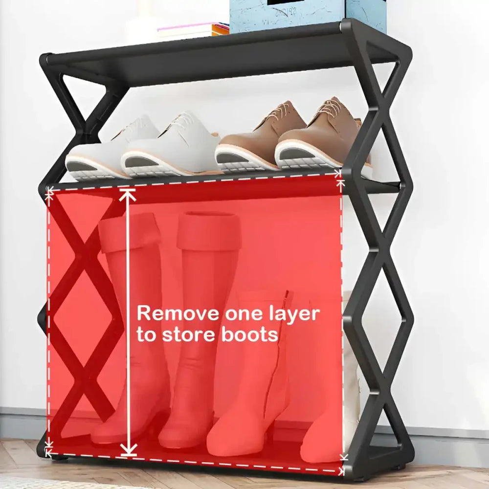 4-Tier X-Type Shoe Rack