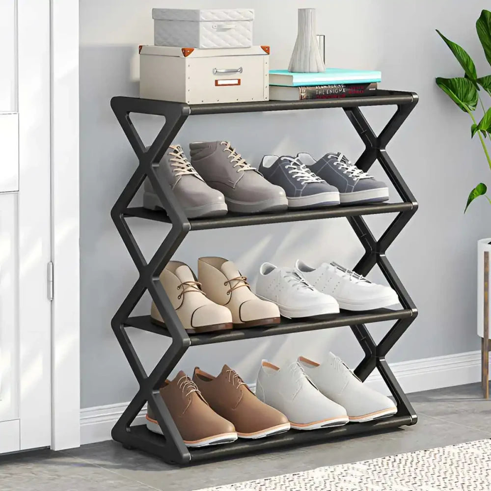 4-Tier X-Type Shoe Rack
