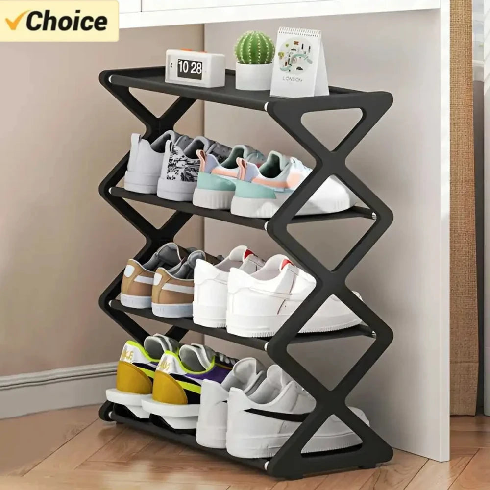 4-Tier X-Type Shoe Rack